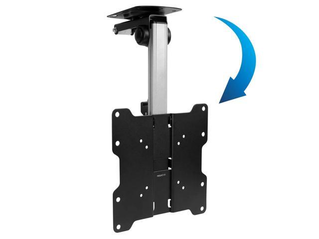 Mount-It! Flip Down TV and Monitor Mount Ceiling Kitchen Overhead and Under Cabinet Mount Fits 19-37 Inch Screens