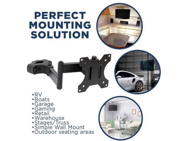 Mount-It! Universal VESA Pole Mount with Articulating Arm Fits 13 to 32 inch Monitors