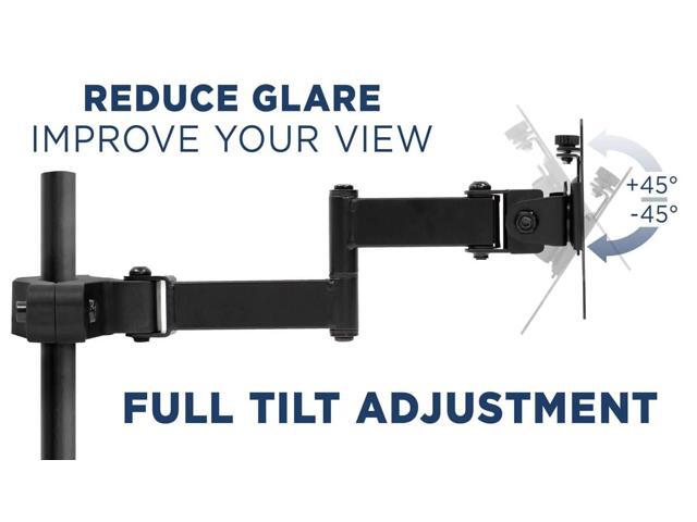 Mount-It! Universal VESA Pole Mount with Articulating Arm Fits 13 to 32 inch Monitors