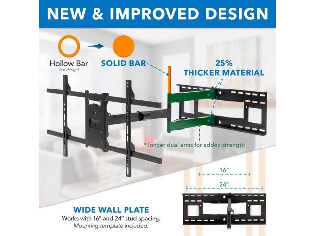 Mount-It! Full Motion TV Mount Fits 40'-80' TVs 40 Inch Extension