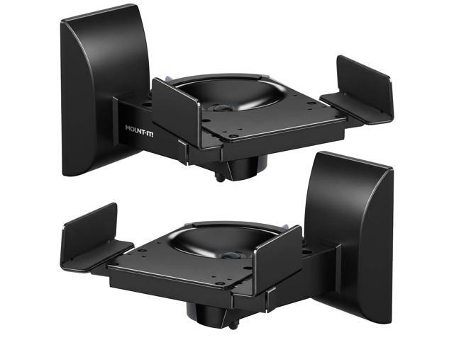 Mount-It! Speaker Wall Mounts Universal Side Clamping Bookshelf Speaker Mounting Brackets 2 Mounts
