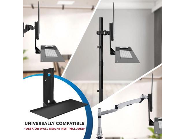 Mount-It! Monitor and Keyboard Wall Mount Standing Workstation 26 Inch Wide Platform