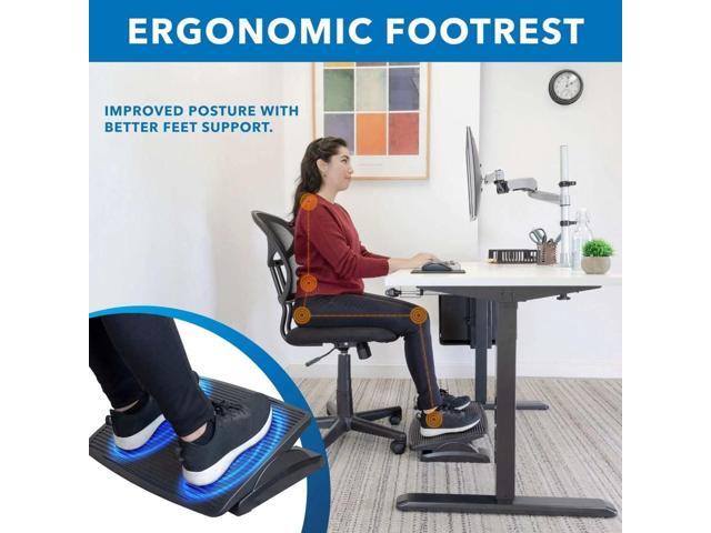 Mount-It! Adjustable Ergonomic Foot Rest - Black