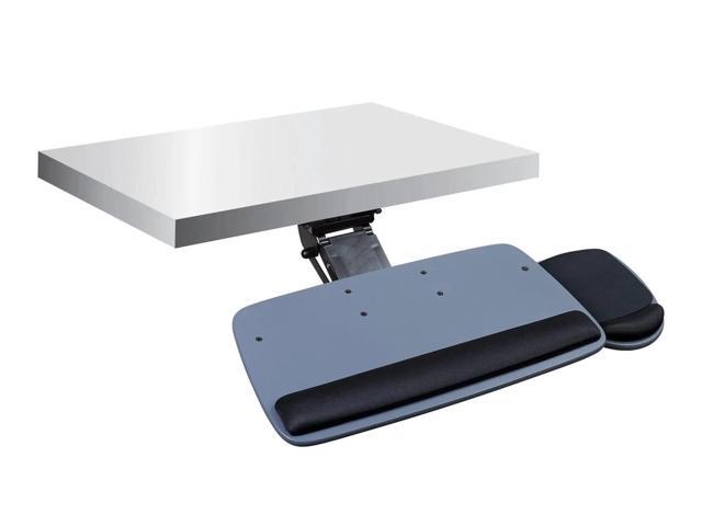 Mount-It! Under Desk Keyboard Tray with Ergonomic Wrist Rest Pad 17.25 Inch Track