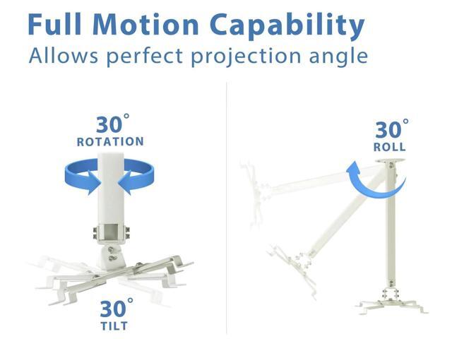 Mount-It! Projector Ceiling Mount Height Adjustable Universal Stand (MI-606L)