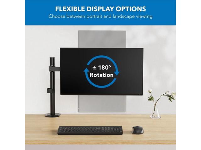 Mount-It! Single Monitor Arm Mount Motion Height Adjustable Articulating Tilt Fits 17-32 Inch Screens