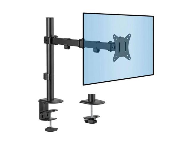 Mount-It! Single Monitor Arm Mount Motion Height Adjustable Articulating Tilt Fits 17-32 Inch Screens