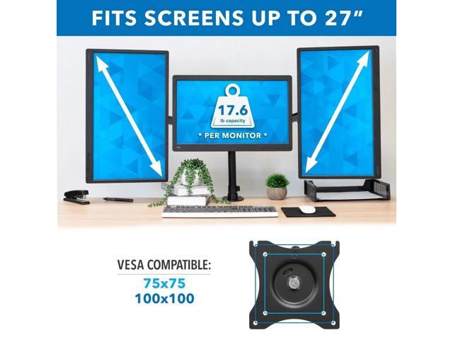 Mount-It! Triple Monitor Desk Mount Fits 13'-27' Screens Full Motion Adjustment