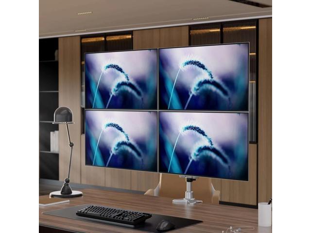 Mount-It! Articulating Quad Monitor Desk Mount Fits 13-32 Inch Screens