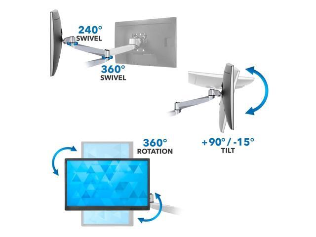 Mount-It! Articulating Quad Monitor Desk Mount Fits 13-27 Inch Screens