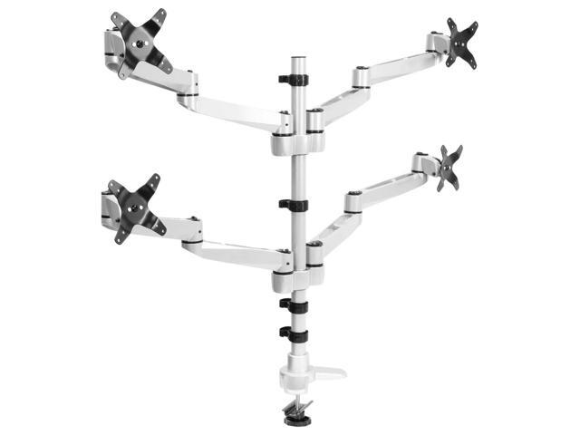 Mount-It! Articulating Quad Monitor Desk Mount Fits 13-27 Inch Screens