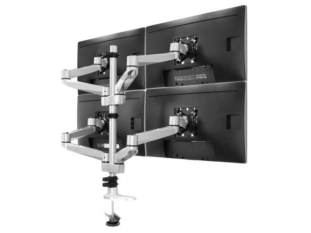 Mount-It! Articulating Quad Monitor Desk Mount Fits 13-27 Inch Screens
