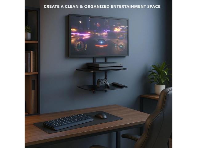 Mount-It! TV Wall Mount Bracket Components Shelf (MI-8402)