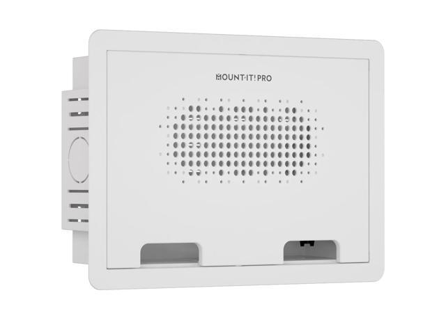 Mount-It! In-Wall Media Box - Small Hide streaming boxes, routers, and power adapters in the wall for a clean, clutter-free TV setup