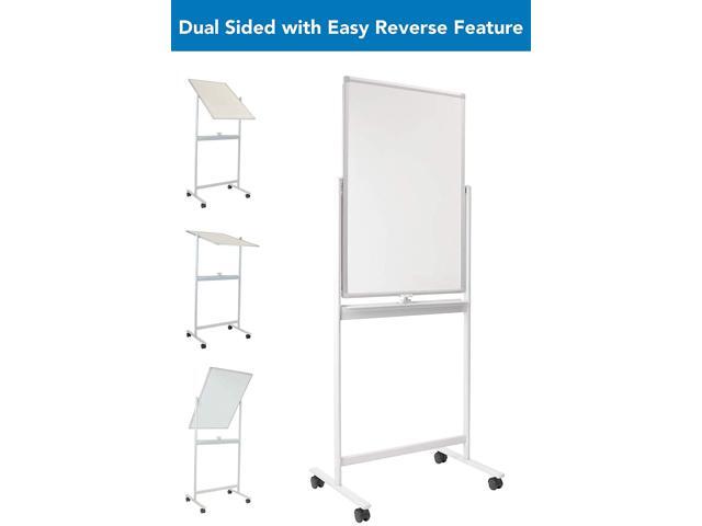 Mount-It! Mobile Dry Erase Whiteboard 36x24 inches Double-Sided Dry Erase Board