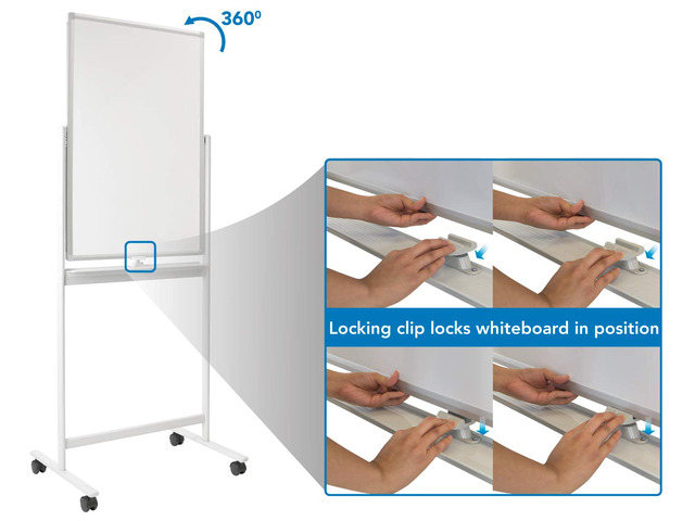 Mount-It! Mobile Dry Erase Whiteboard 36x24 inches Double-Sided Dry Erase Board
