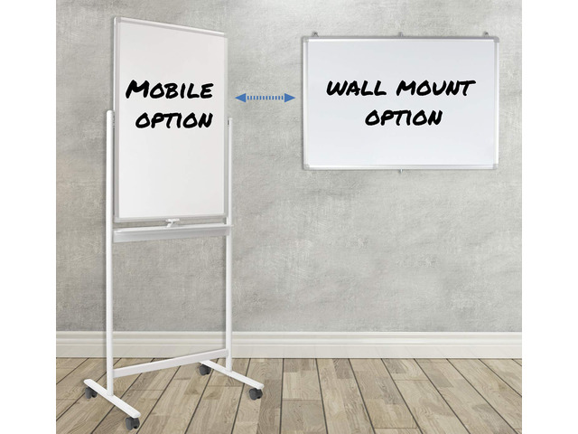 Mount-It! Mobile Dry Erase Whiteboard 36x24 inches Double-Sided Dry Erase Board