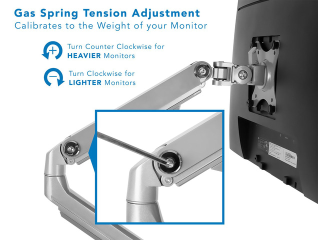 Mount-It! Single Monitor Arm Mount Full Motion Spring Arm Fits Up to 32' Screens