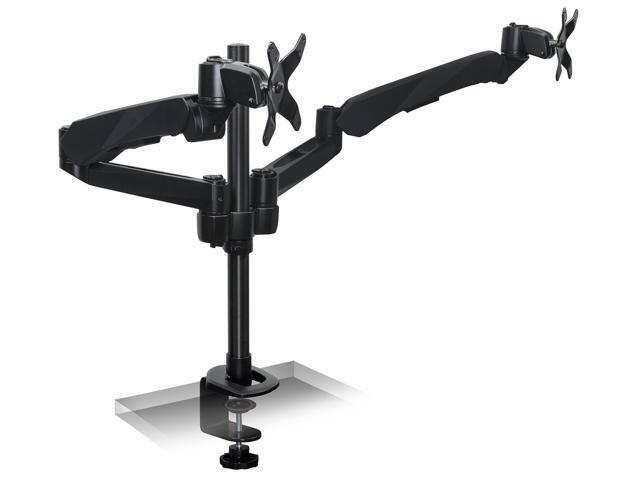 Mount-It! Dual Monitor Desk Mount Fits 13-24 Inch Screens TAA Compliant Black