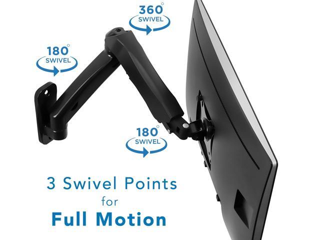 Mount-It! - Single Monitor Wall Mount Arm up to 32" - Black - image 5