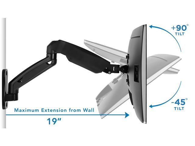 Mount-It! - Single Monitor Wall Mount Arm up to 32" - Black - image 6