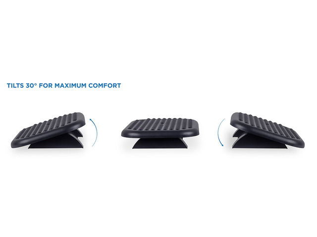 Mount-It! Ergonomic Foot Rest Under Desk Adjustable Tilt Footrest with Textured Massage Surface Black