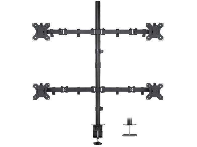 Mount-It! Quad Monitor Mount Fits Up to 32' Screens 4 Screen Desk Stand