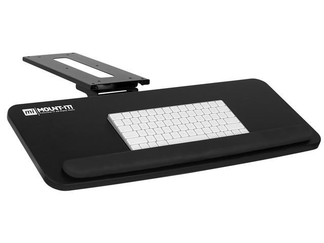Mount-It! Adjustable Under Desk Keyboard Tray with Wrist Rest Pad