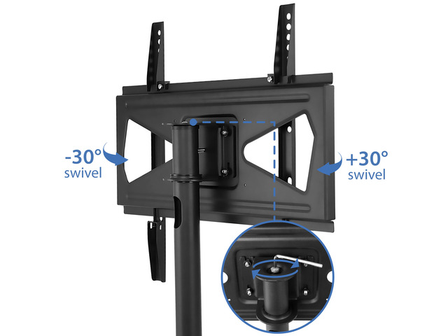 Mount-It! Bolt Down TV Stand Heavy Duty Swivel Fits 32- 55 Inch TVs