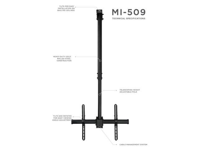 Mount-It! Height Adjustable Ceiling TV Mount Bracket for 32-70' Flat Screens (MI-509L)