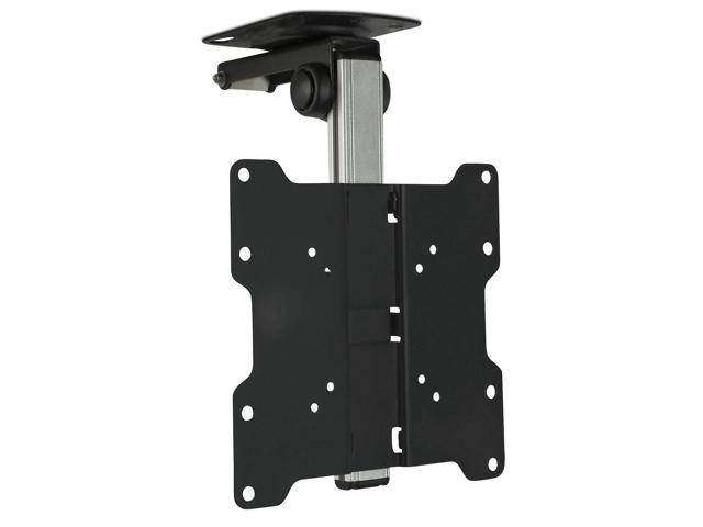 Mount-It! Flip Down TV and Monitor Mount Ceiling Kitchen Overhead and Under Cabinet Mount Fits 13-37 Inch Screens