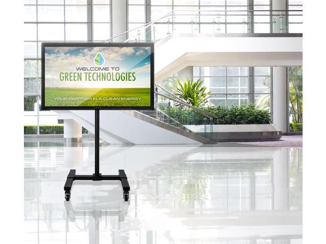 Mount-It! TV Cart Fits 19-42 Inch TVs Adjustable Height Rolling Stand