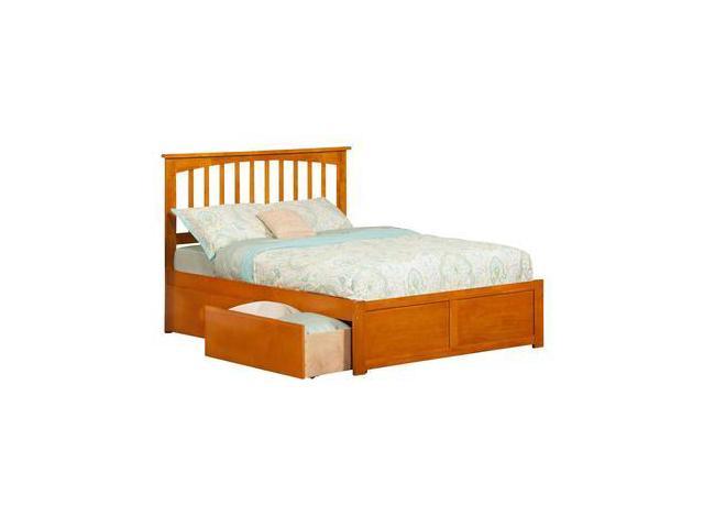 Photos - Other Furniture Atlantic Mission Bed in Espresso - Twin Bed Drawers AR8722111