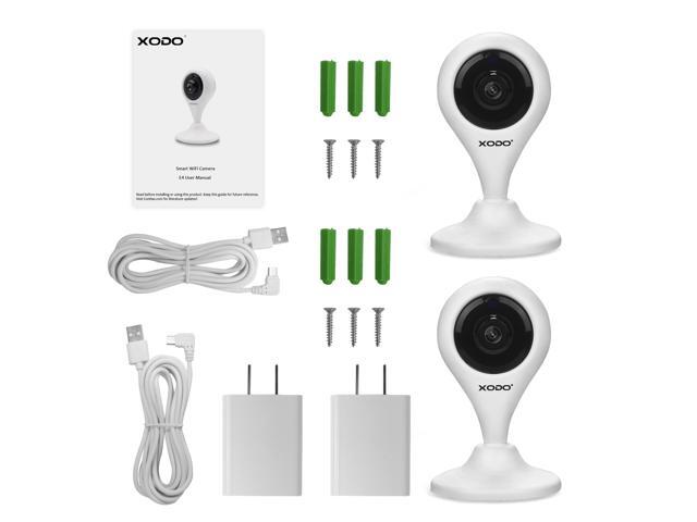 XODO 1080p Indoor Home Security Camera Wireless WiFi, 2-Pack Bay Monitor 2 Way Audio, Sound/Motion Detection, Remote View, Night Vision, E4