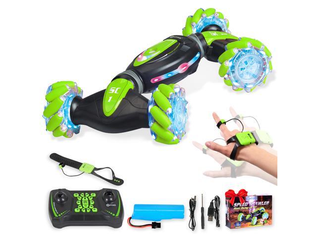 Contixo SC1 Speed Crawler RC Stunt Car, 4WD 2.4GHz Remote Control Car Gesture Sensor Toy Cars, Double Sided Rotating Off-Road Vehicle 360° Flip.
