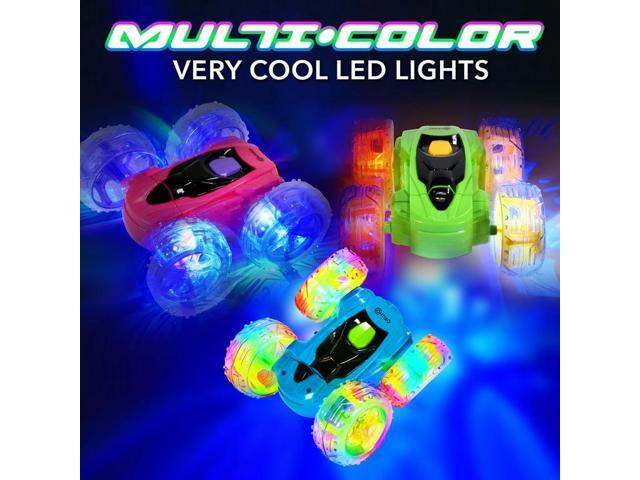 Contixo SC3 RC Car Stunt Racer, Wheels Flip & Rotate 360°, Fast Remote Control Toy Car for Kids, AWD, 2.4GHz, Rechargeable Battery, Lights Up - Green