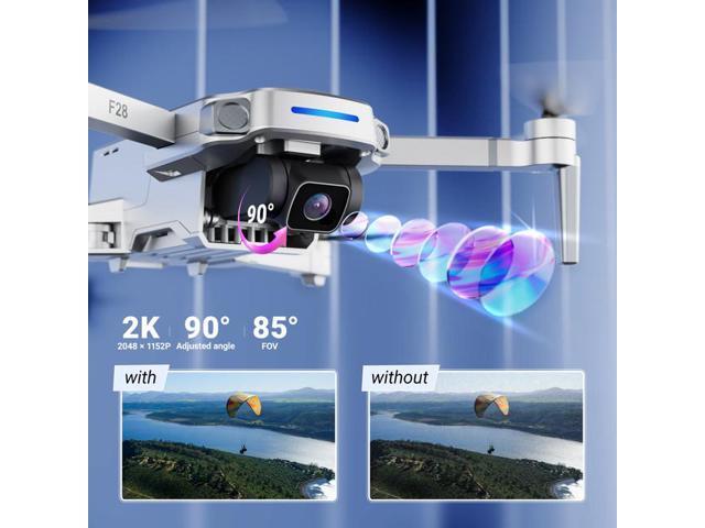 Contixo - F28 Stratus 2K GPS Drone with Intelligent Flight Modes, 26-Min Flight, Brushless Motors & Carrying Case - Silver - image 6