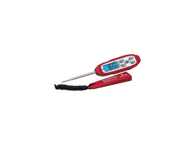 Taylor Grillworks Waterproof Digital Instant Read Thermometer, Red