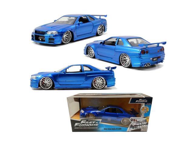 Jada Toys Fast & Furious 1:24 Diecast - 2002 Nissan Skyline GT-R R34 - Blue