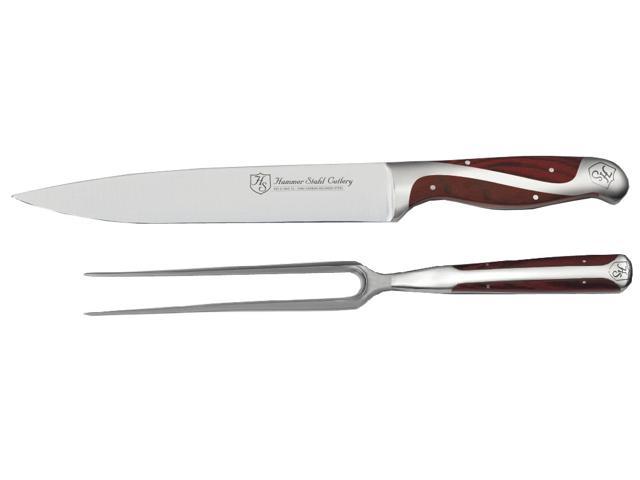 Photos - Kitchen Knife Hammer Stahl Carving Knife and Fork Set HS-6442