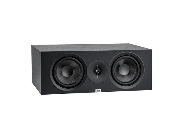 ELAC Debut 3.0 DC63-BK Center Channel Speaker, Black Ash - 1 Aluminum Dome Tweeter & Dual 6.5 Aramid Fiber Woofers - 2-Way Bass Reflex - 50Hz to...