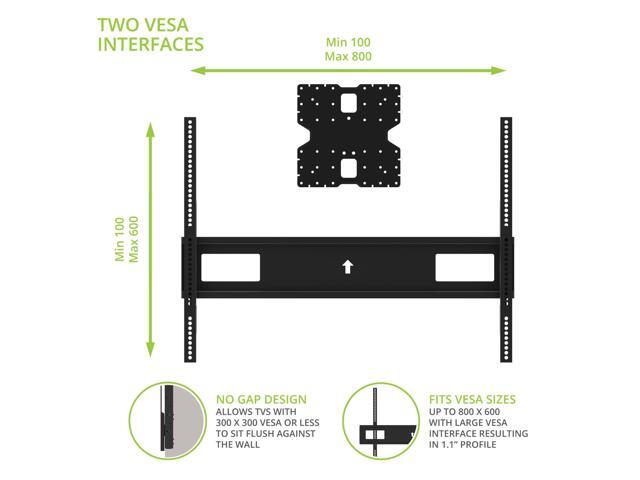 Kanto R600 Recessed in-wall Articulating TV Mount for 65 - 90 TVs | Fits Large TV Breakout Boxes & Other Gear | Accessory Plate with Space for Full Size AV Gear | Install Between 16 Studs - image 9