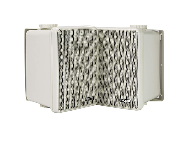 KB6B 2-Way Full Range Indoor Outdoor Speakers (Pair) Weatherproof Speakers for Patio Garage Poolside in-Home, 6.5 inch woofer, 2x5 inch Horn...