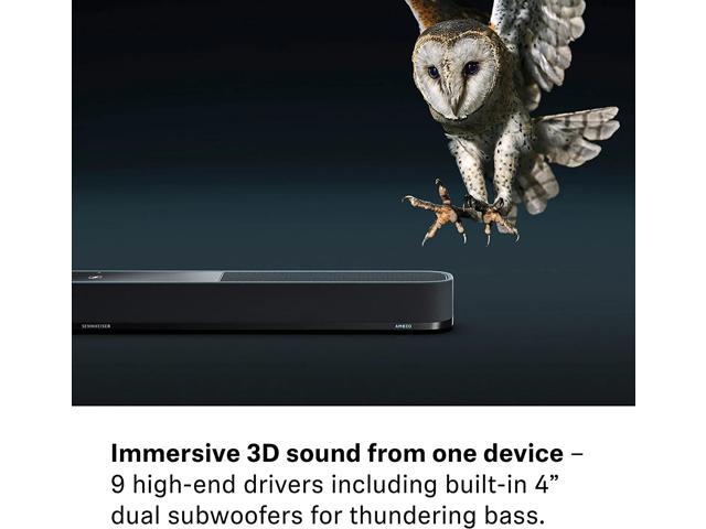 Sennheiser - AMBEO Soundbar | Plus 7.1.4 Channel Soundbar Dual Built-in Subwoofers with Advanced Streaming Connectivity - Black - image 4