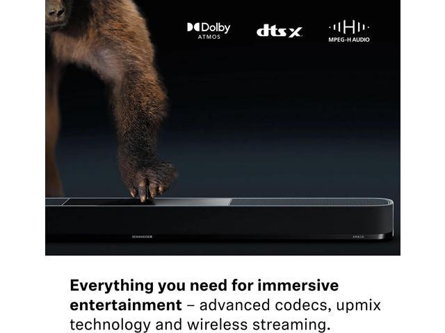 Sennheiser - AMBEO Soundbar | Plus 7.1.4 Channel Soundbar Dual Built-in Subwoofers with Advanced Streaming Connectivity - Black - image 5