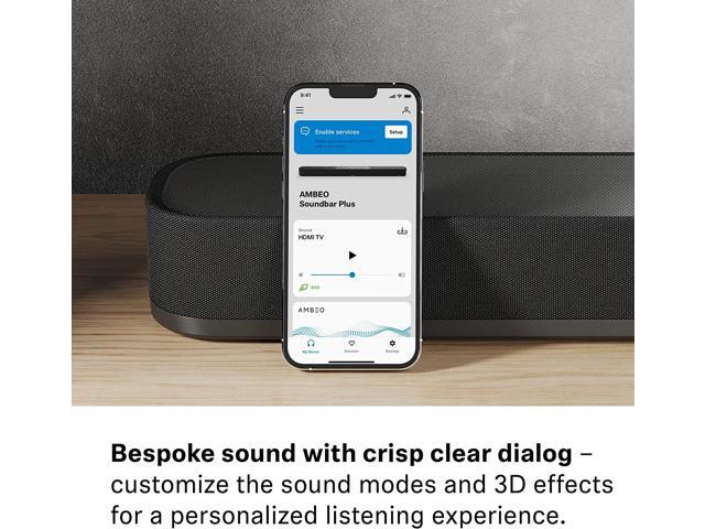 Sennheiser - AMBEO Soundbar | Plus 7.1.4 Channel Soundbar Dual Built-in Subwoofers with Advanced Streaming Connectivity - Black - image 6