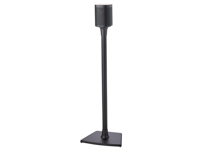 Sanus Wireless Sonos Speaker Stand for Sonos One, PLAY:1, & PLAY:3 - Audio-Enhancing Design With Built-In Cable Management - Single Stand (Black) -...