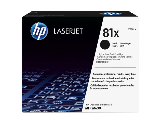 HP 81X High Yield Black Original LaserJet Toner Cartridge, CF281X