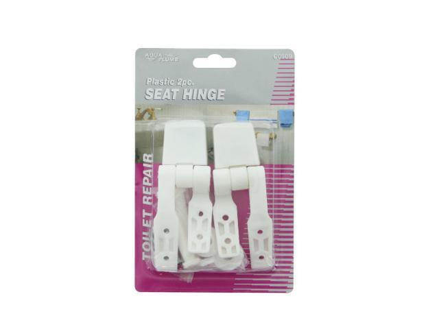Aqua Plumb C0909 White Plastic Toilet Seat Hinge, Top Mount Style