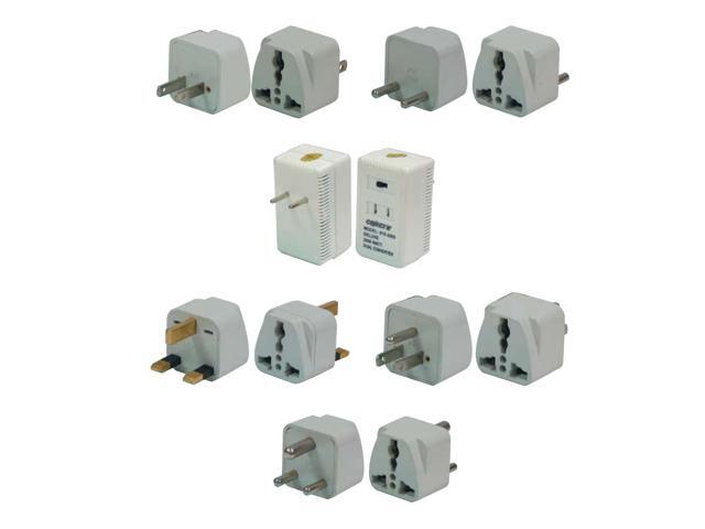 CONECT IT, 10-165, FOREIGN TRAVEL 2000 WATT VOLTAGE CONVERTER 5 PLUG ADAPTER KIT